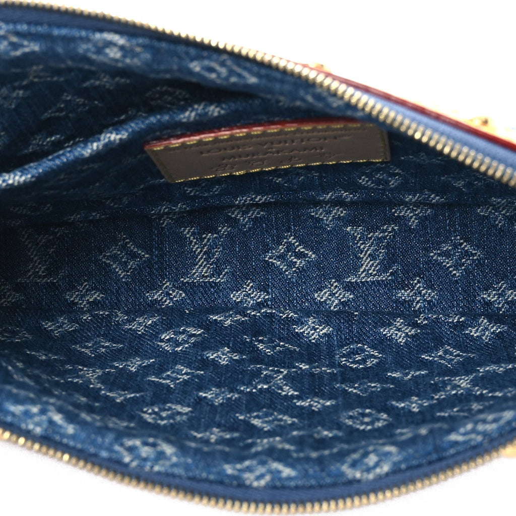 LV X TM Monogram Denim Cerises Pochette Accessories Blue
