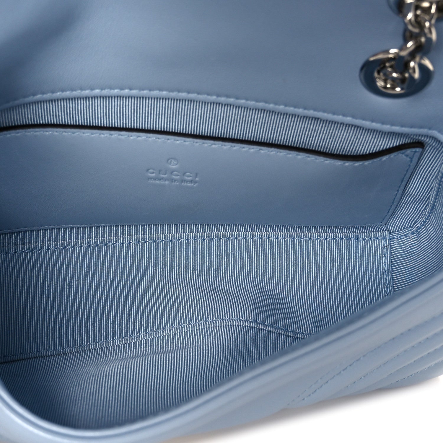 Lambskin Matelasse Small GG Marmont Shoulder Bag Porcelain Light Blue