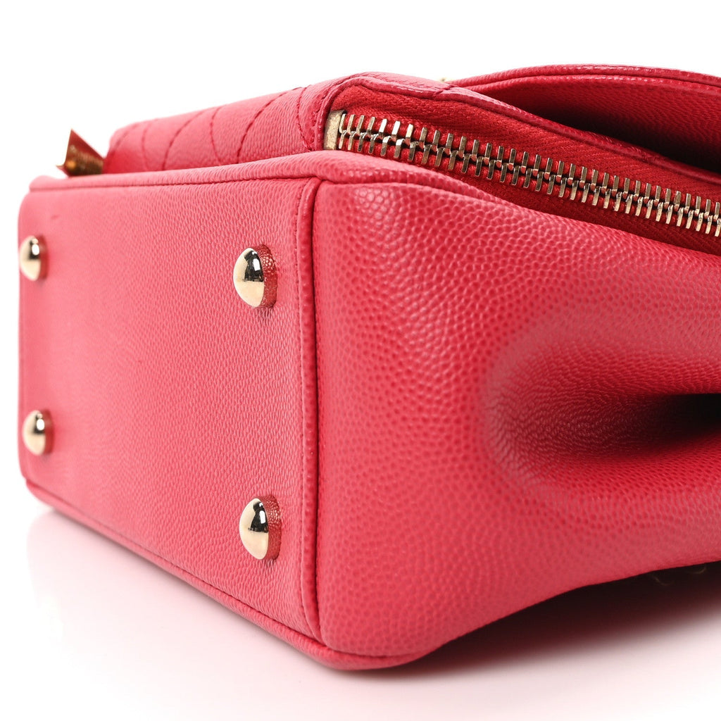 Caviar Quilted Small Business Affinity Flap Pink