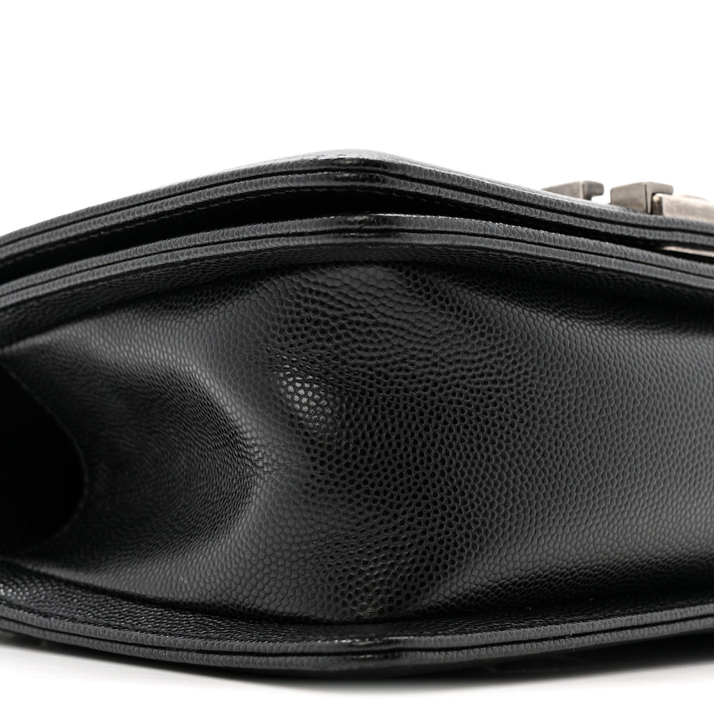 Caviar Quilted Small Boy Flap Black