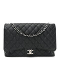 Caviar Quilted Maxi Double Flap Black