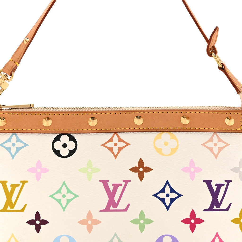 Monogram Multicolor Pochette Accessories White