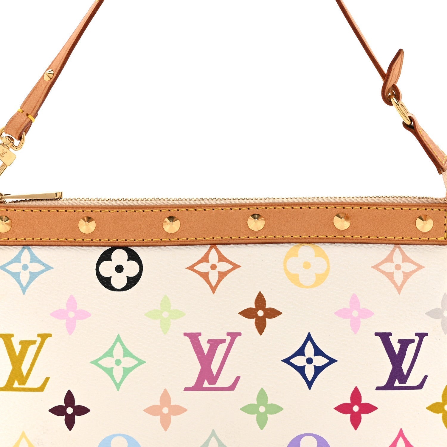 Monogram Multicolor Pochette Accessories White