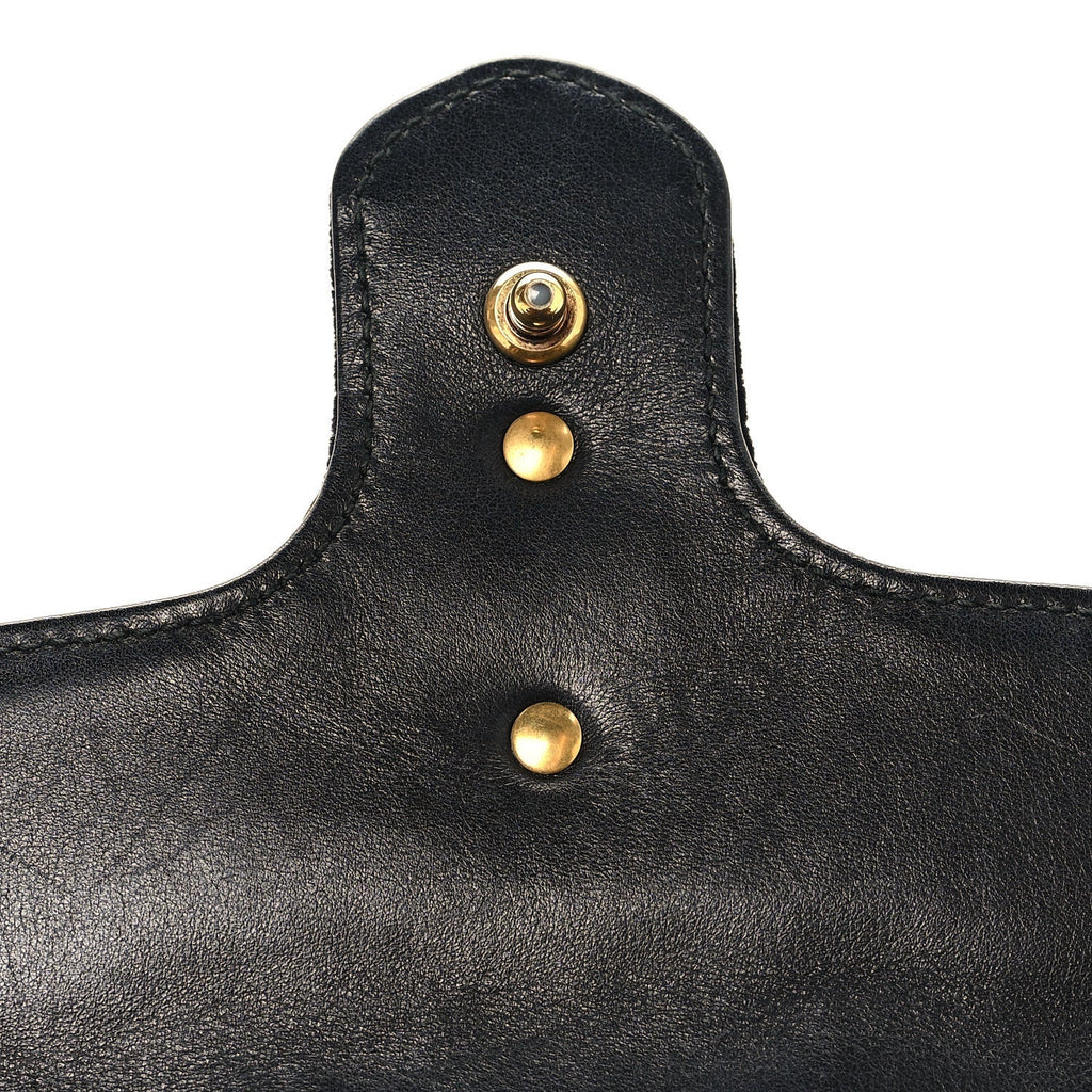 Velvet Matelasse Mini GG Marmont Shoulder Bag Black