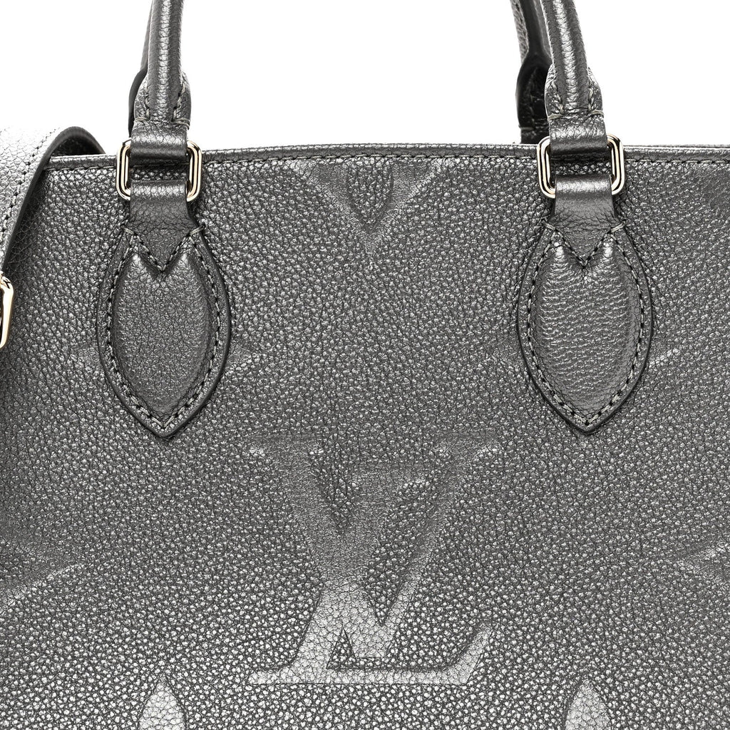 Metallic Empreinte Monogram Giant Onthego PM Gun Metal