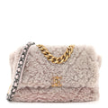 Shearling Sheepskin Medium Chanel 19 Flap Light Pink