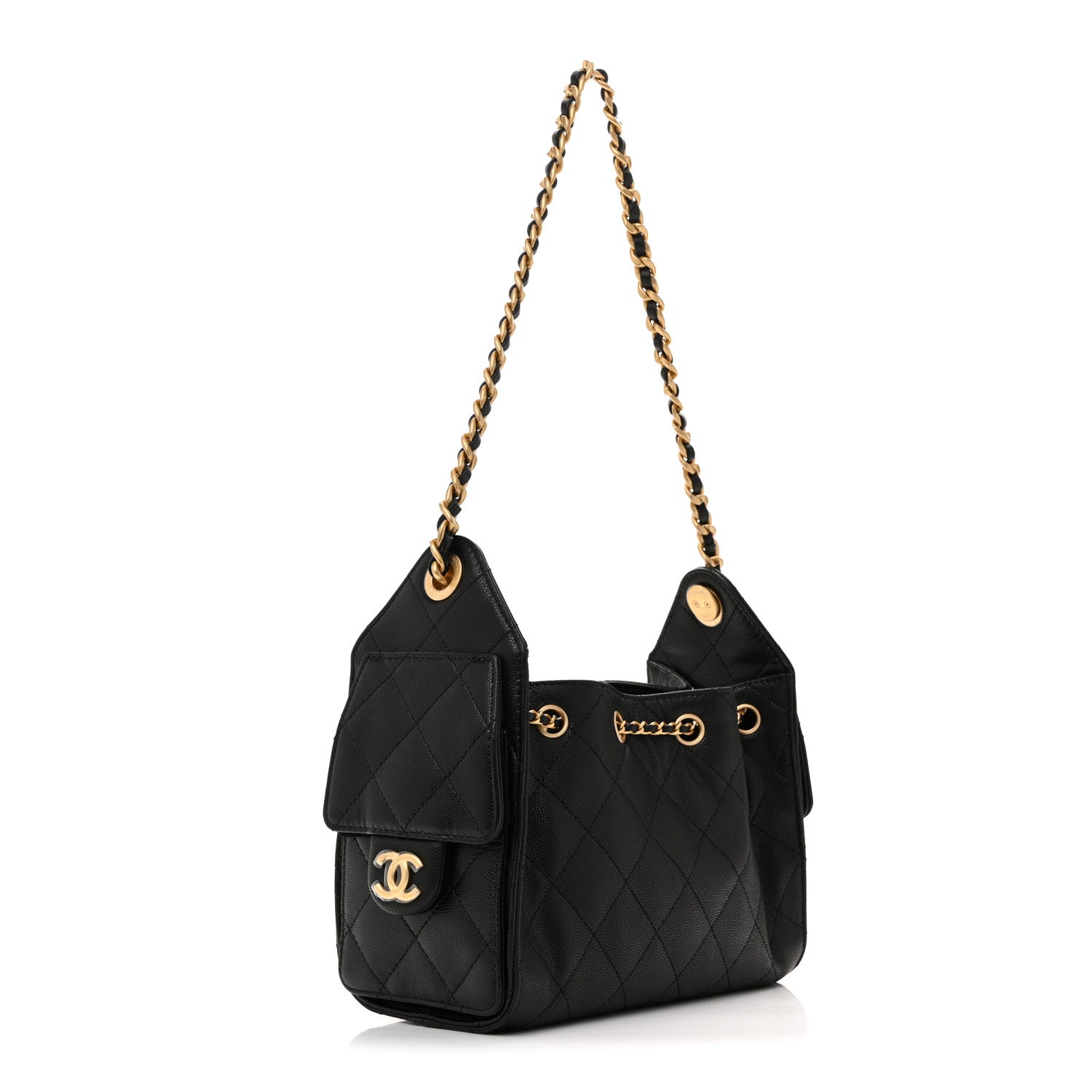 Caviar Quilted Mini Chanel 25 Handbag Black