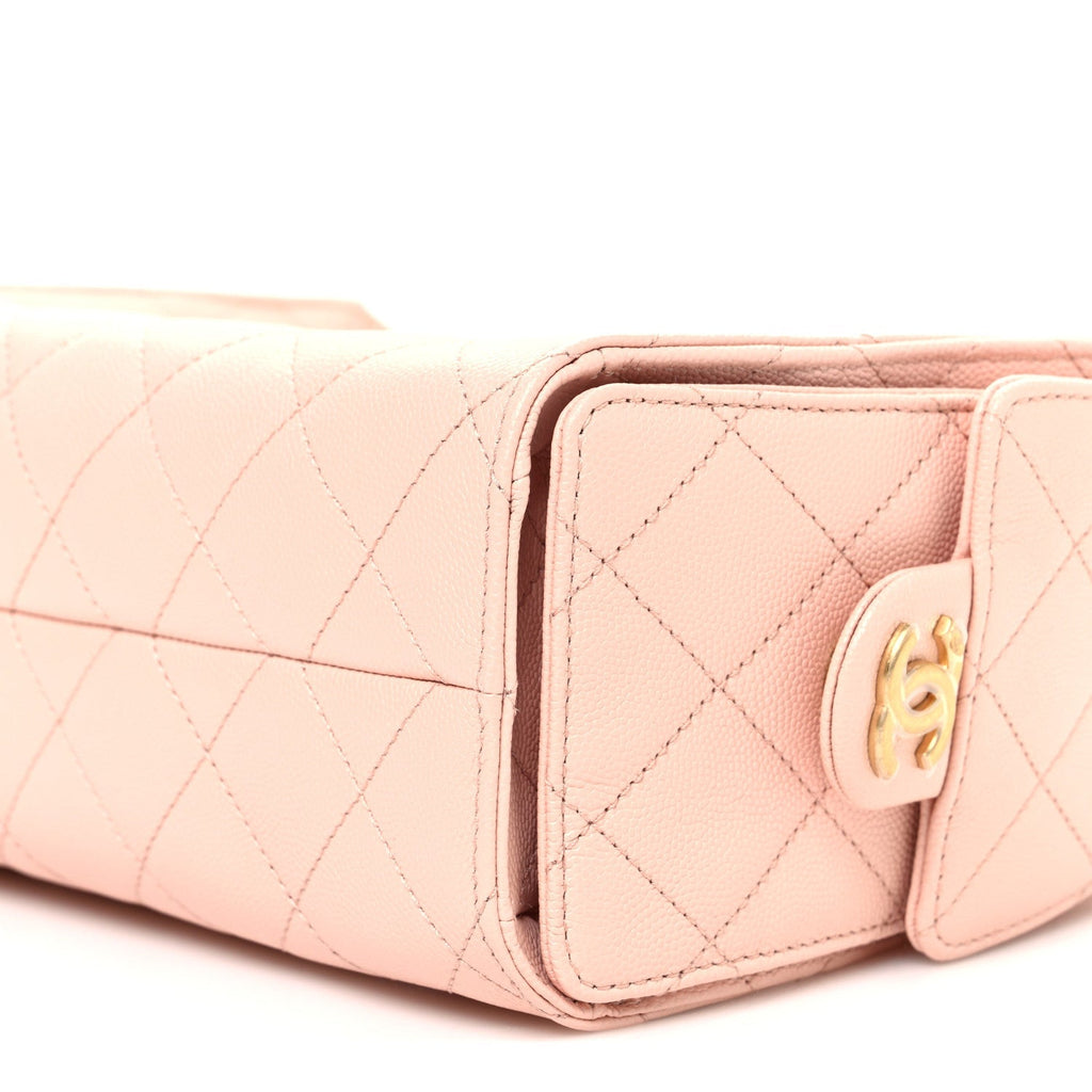 Caviar Quilted Mini Chanel 25 Handbag Light Pink