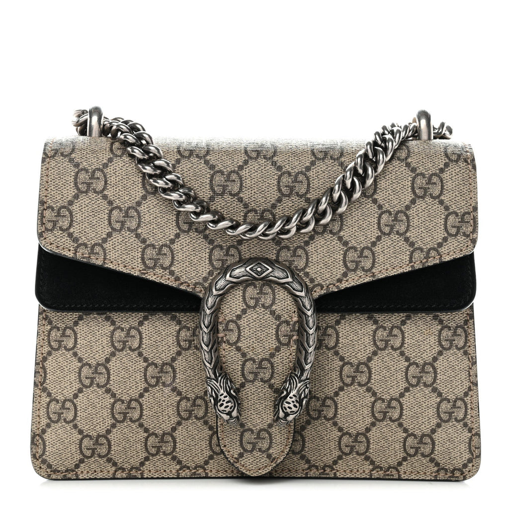 GG Supreme Monogram Mini Dionysus Shoulder Bag Black
