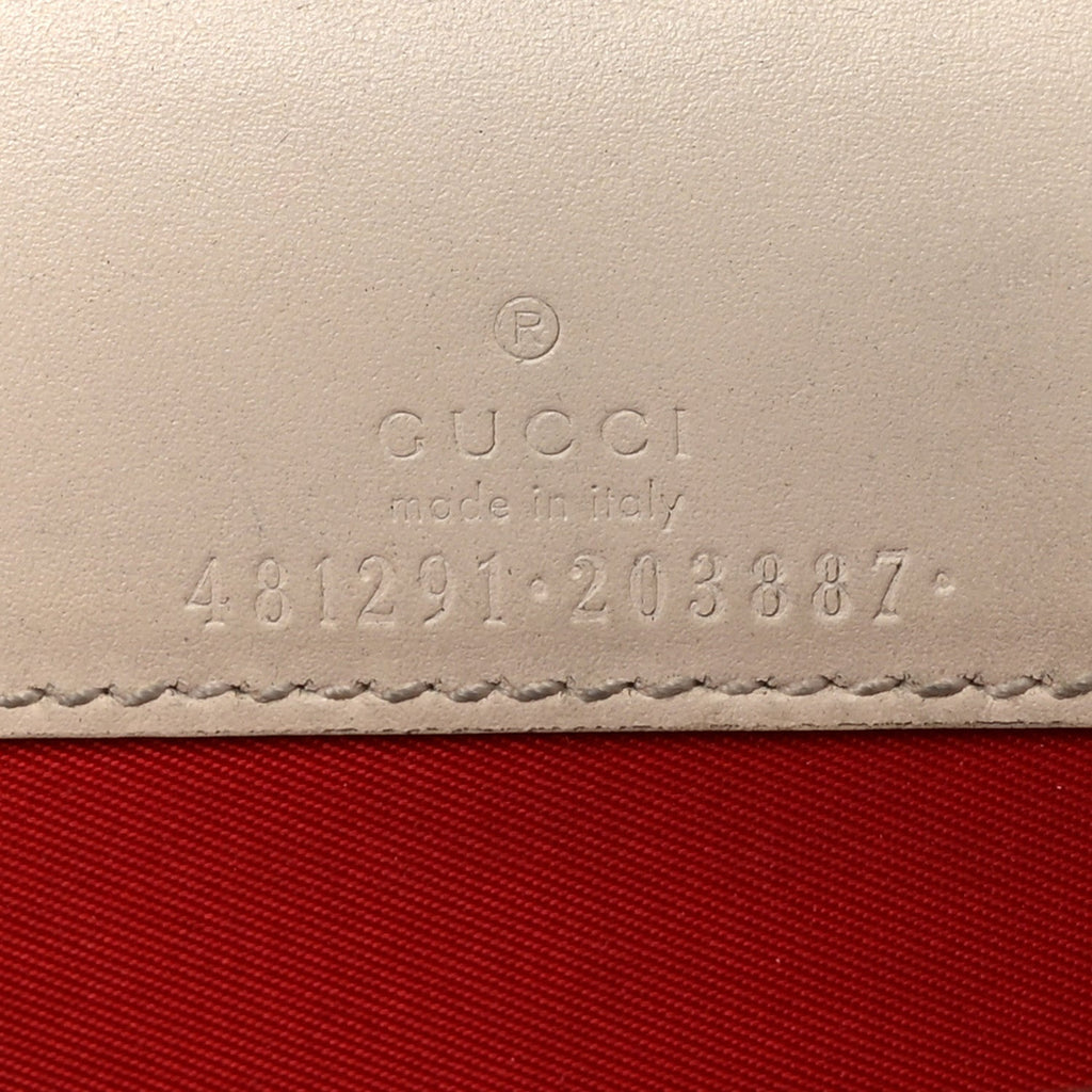 Guccissima Mini Cherry Chain Bag White