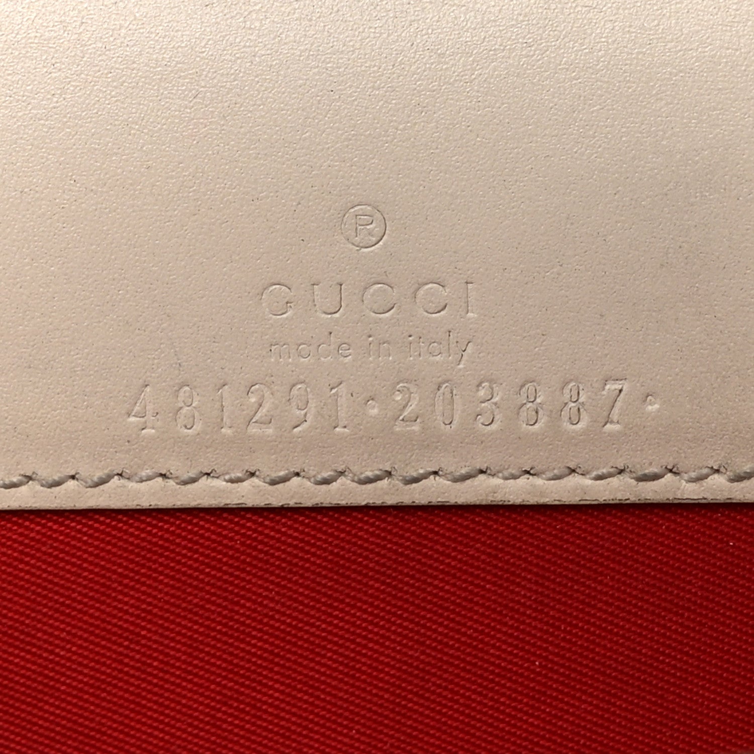 Guccissima Mini Cherry Chain Bag White