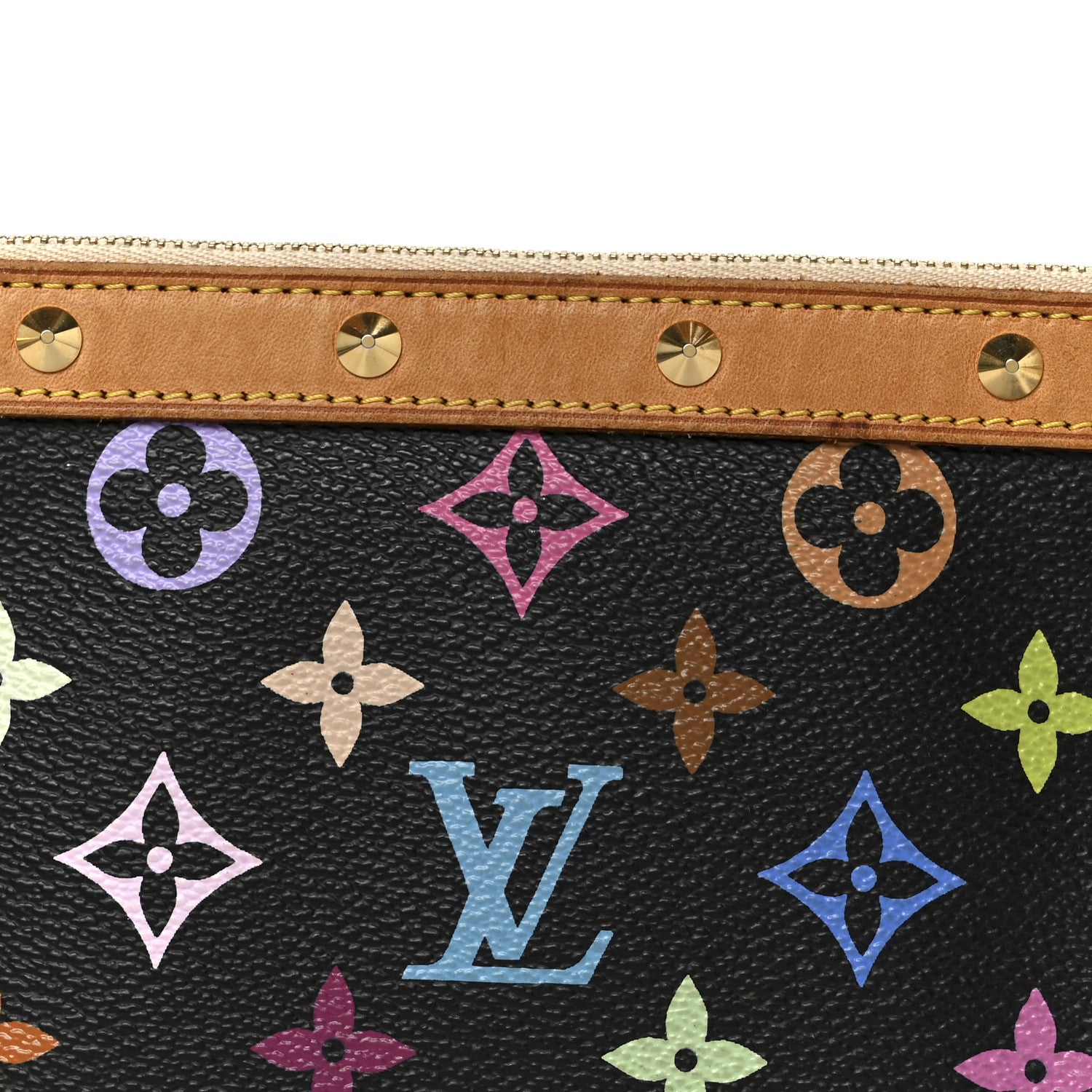 Monogram Multicolor Pochette Accessories Black