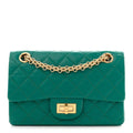 Aged Calfskin Quilted 2.55 Reissue Mini Flap Green