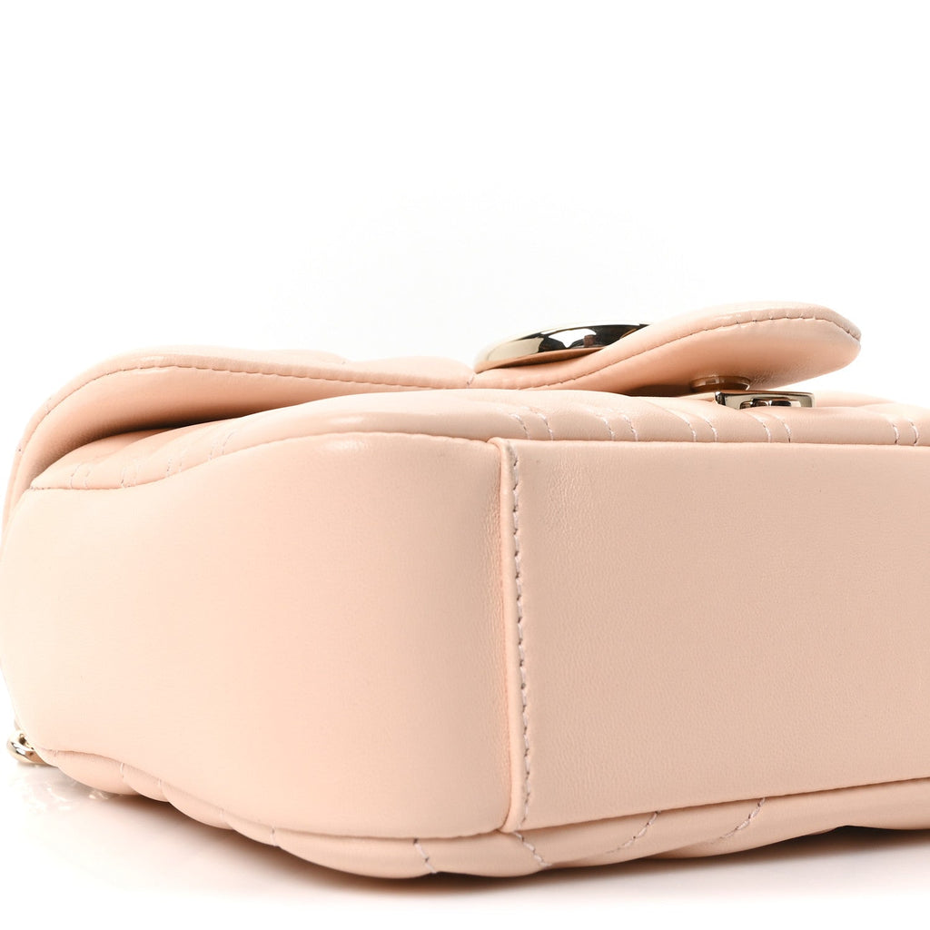 Lambskin Matelasse Small GG Marmont Shoulder Bag Millenial Pink