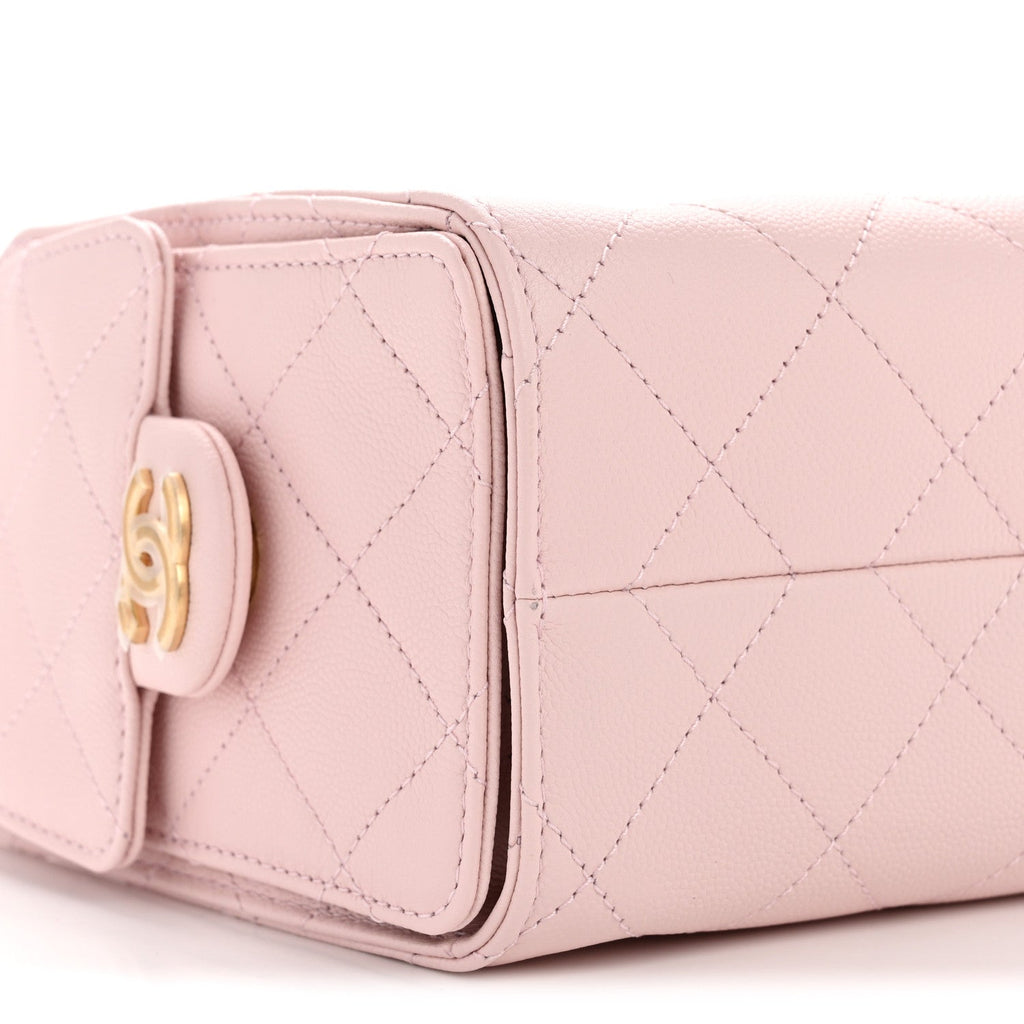Caviar Quilted Mini Chanel 25 Handbag Light Pink