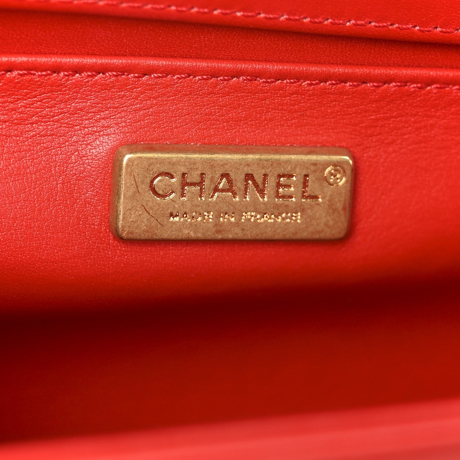 Snakeskin Medium Boy Flap Red