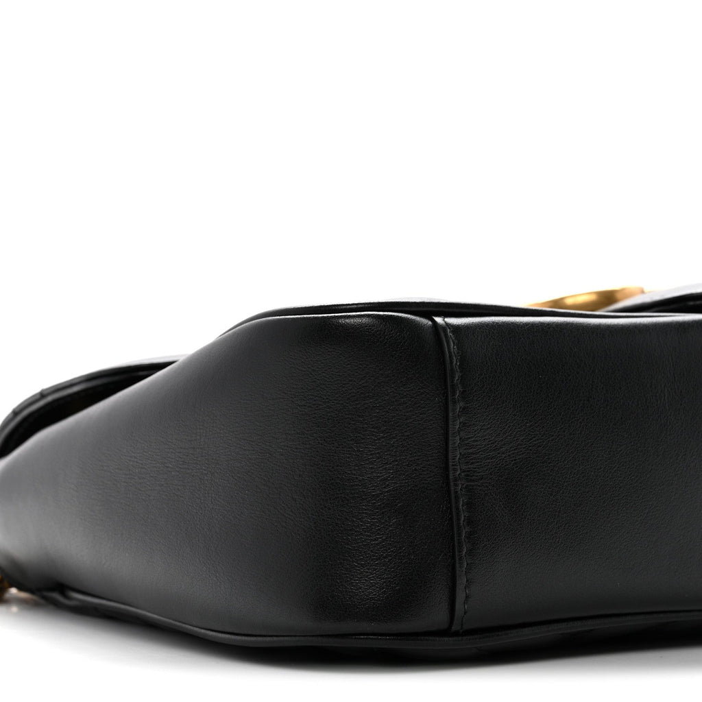 Calfskin Matelasse Small GG Marmont Shoulder Bag Black