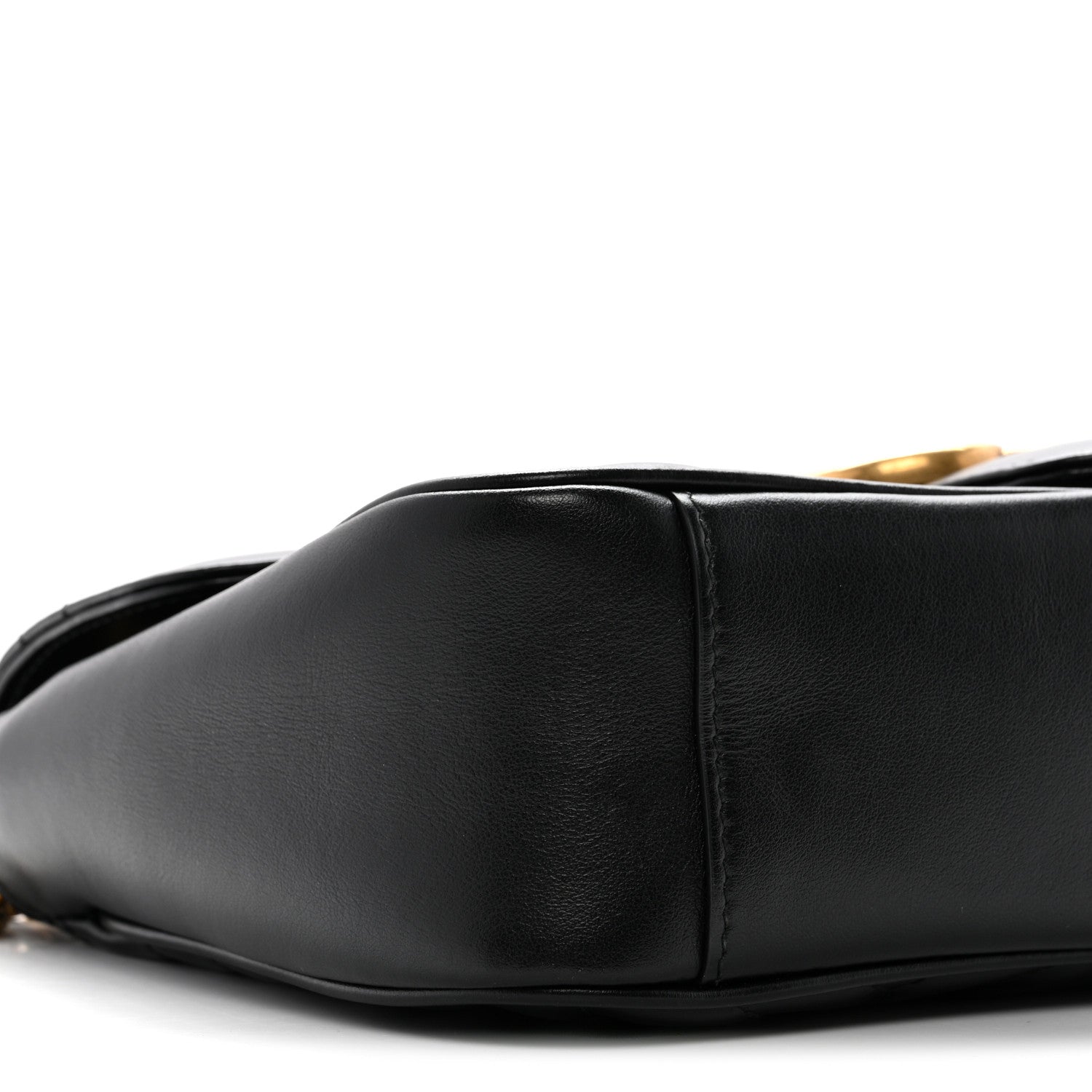 Calfskin Matelasse Small GG Marmont Shoulder Bag Black