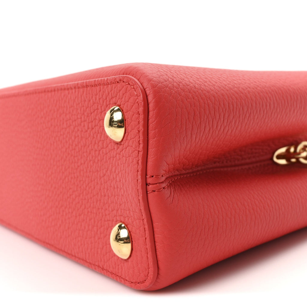 LV X TM Taurillon Cerises Capucines BB Rouge