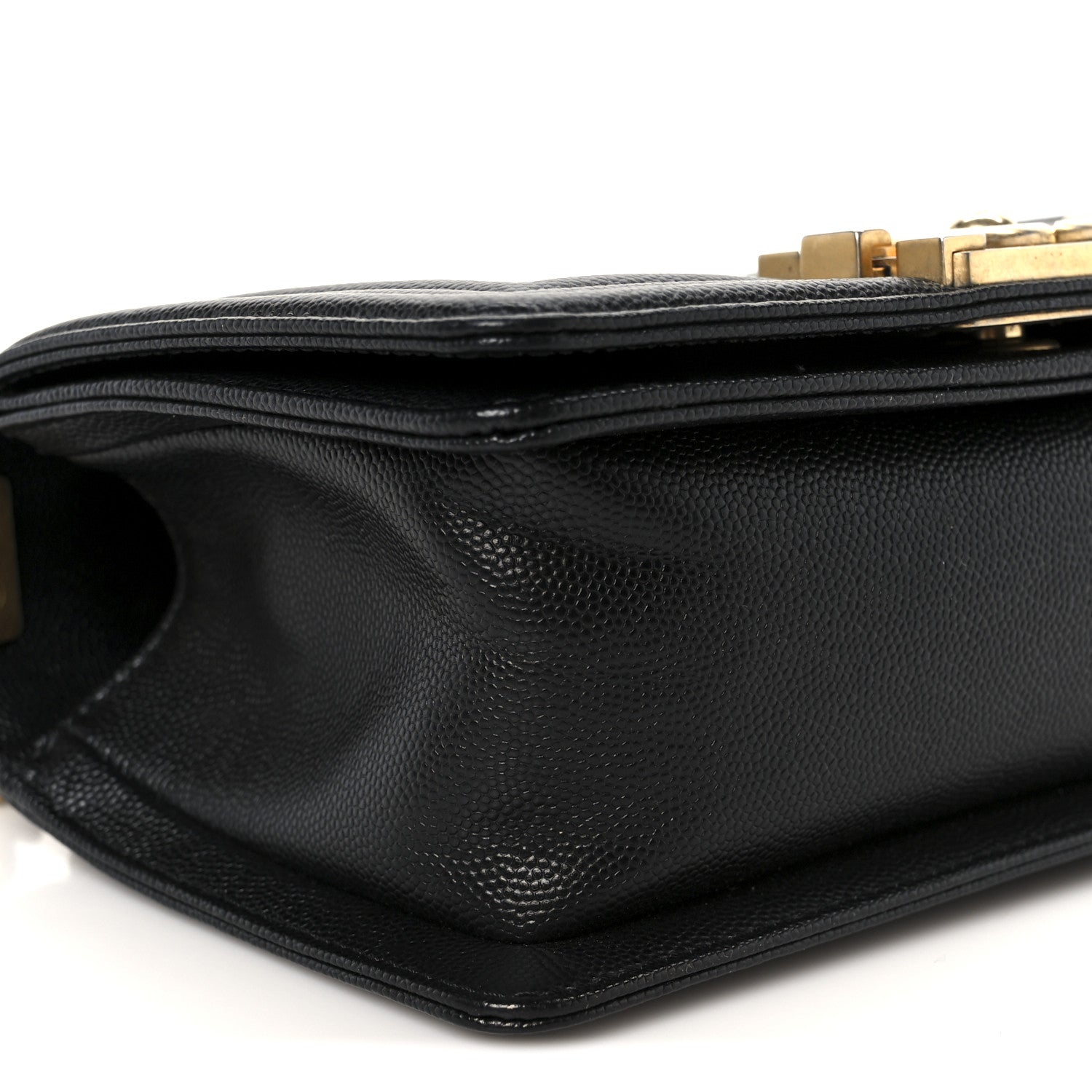 Caviar Quilted Small Boy Flap Black