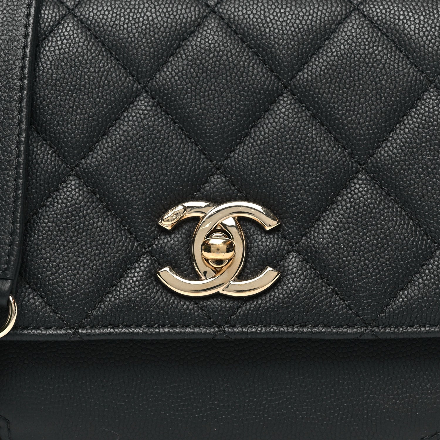 Caviar Quilted Small Business Affinity Flap Black