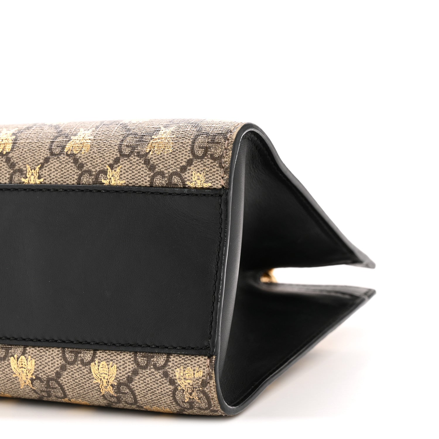 GG Supreme Monogram Bees Small Padlock Tote Beige Oro Black