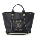 Caviar Small Studded Deauville Tote Navy