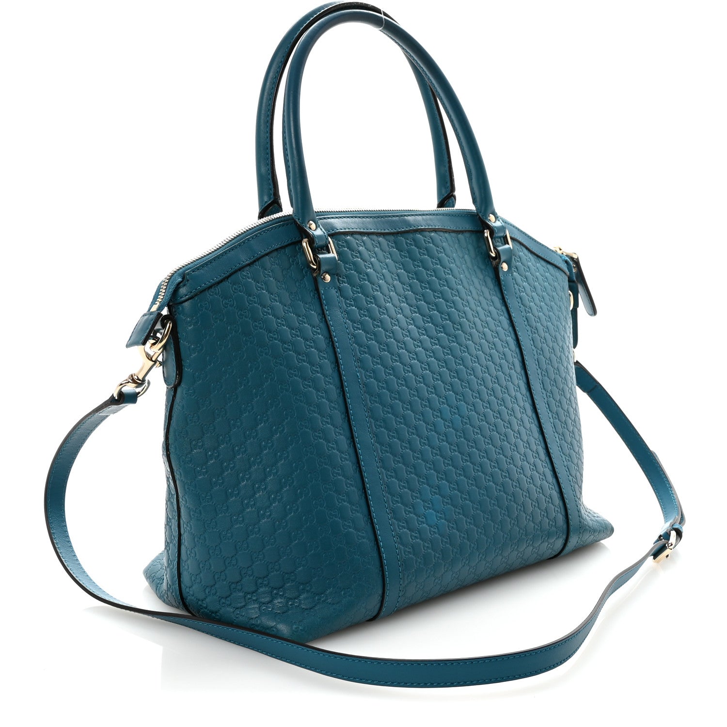 Soft Microguccissima Dome Satchel Deep Cobalt