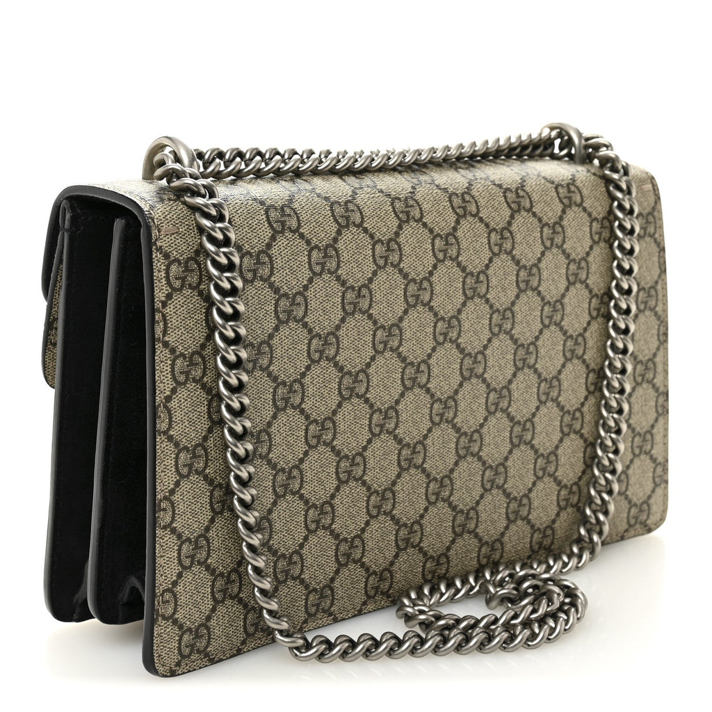 GG Supreme Monogram Small Dionysus Shoulder Bag Black