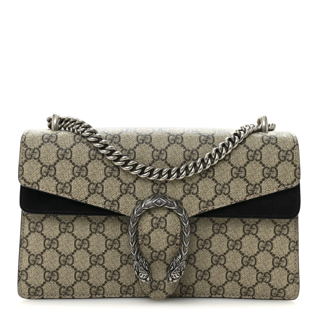 GG Supreme Monogram Small Dionysus Shoulder Bag Black