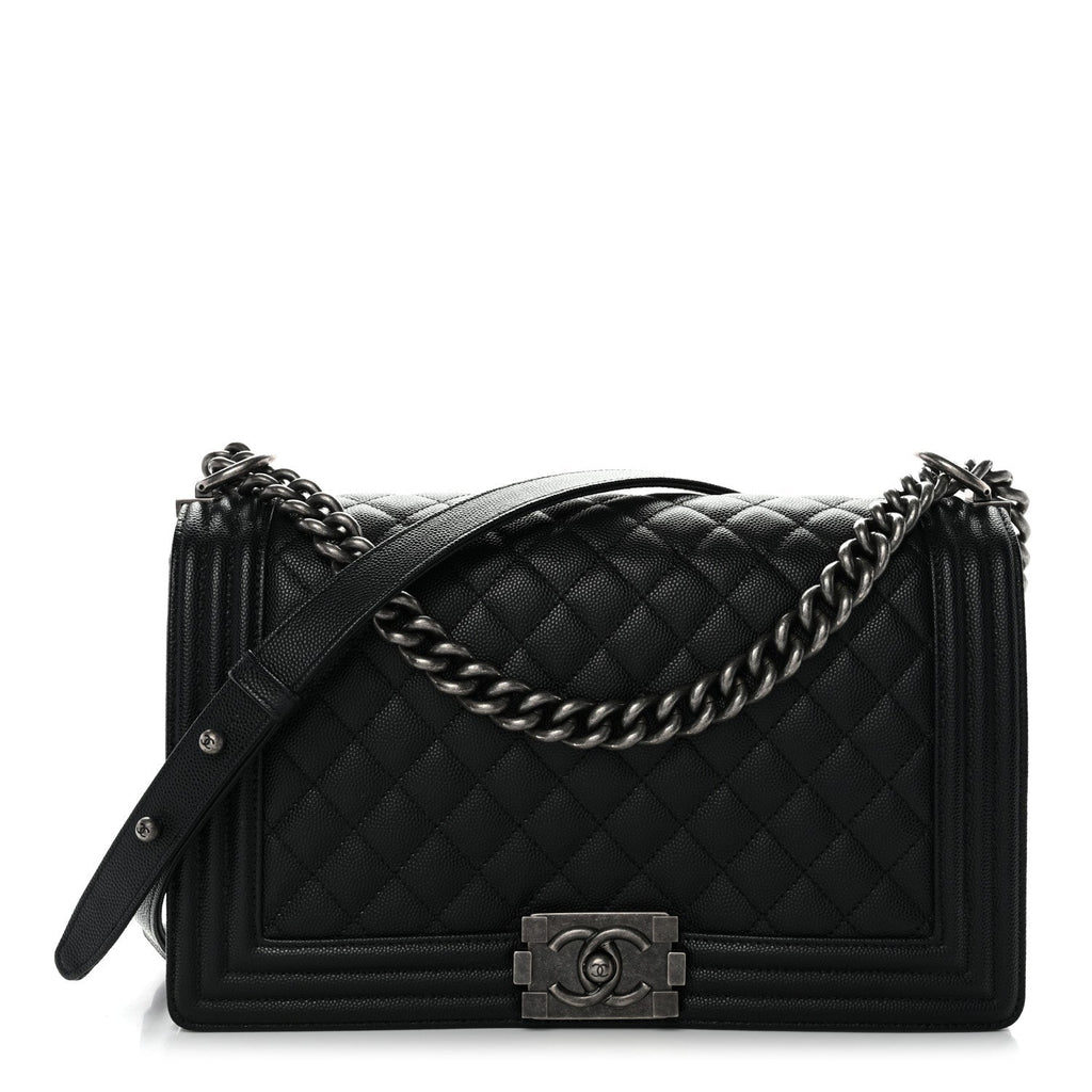Caviar Quilted New Medium Boy Flap Black