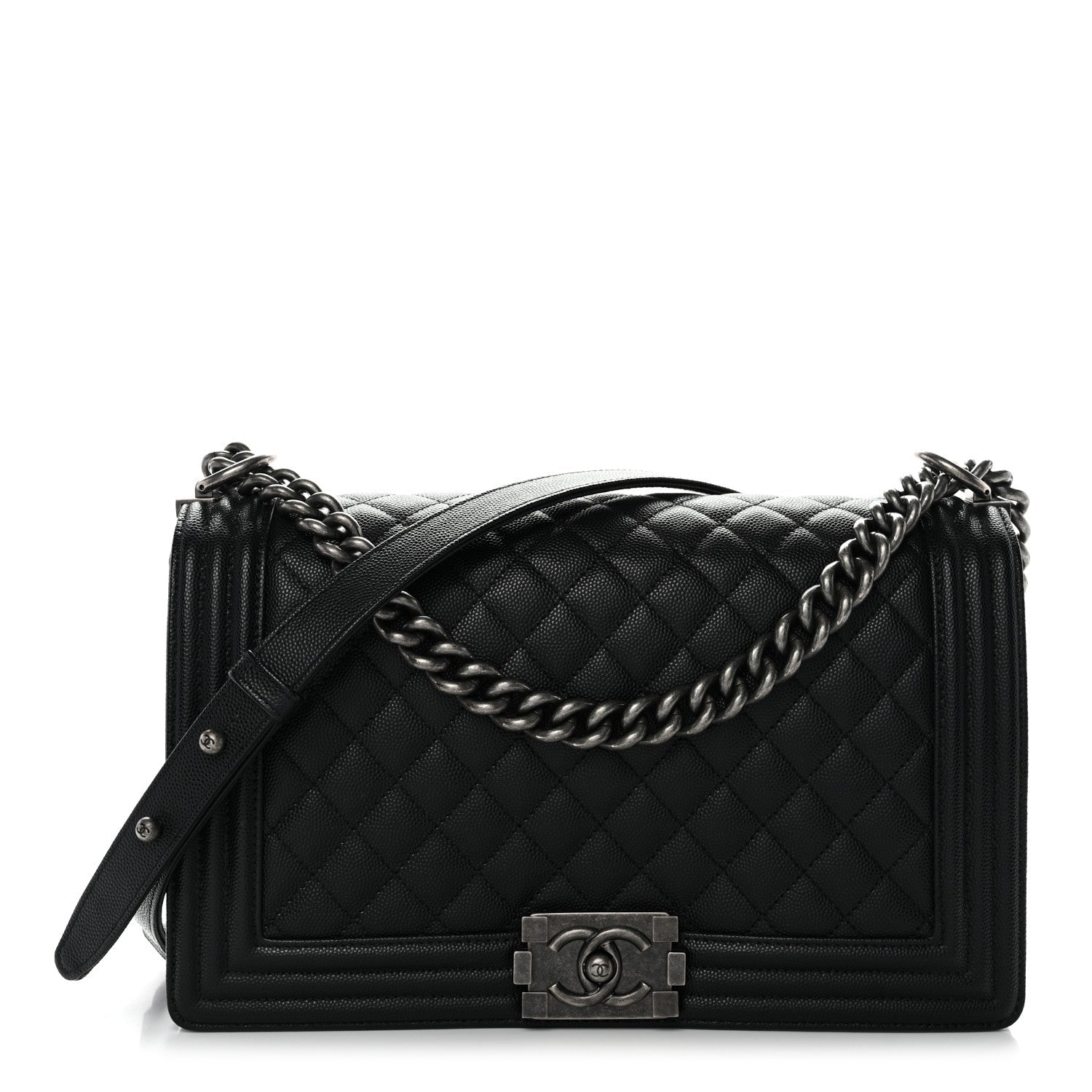 Caviar Quilted New Medium Boy Flap Black
