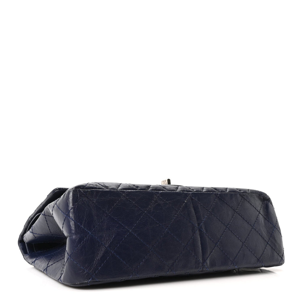 Aged Calfskin Quilted 2.55 Reissue 226 Flap Dark Blue
