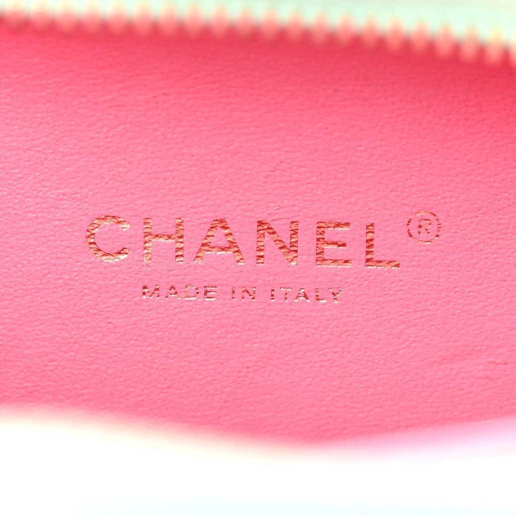 Caviar Quilted Small CC Filigree Vanity Case Pink Green Blue