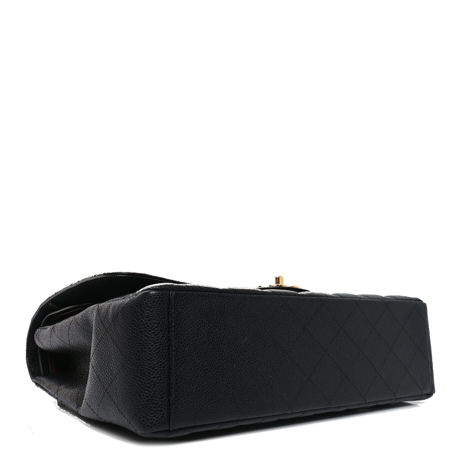 Caviar Quilted Maxi Double Flap Black