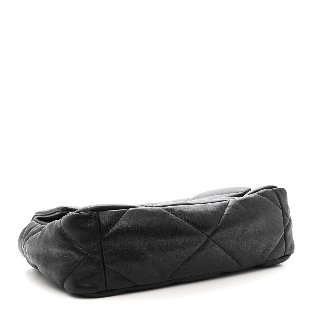 Lambskin Quilted Medium Chanel 19 Flap Black