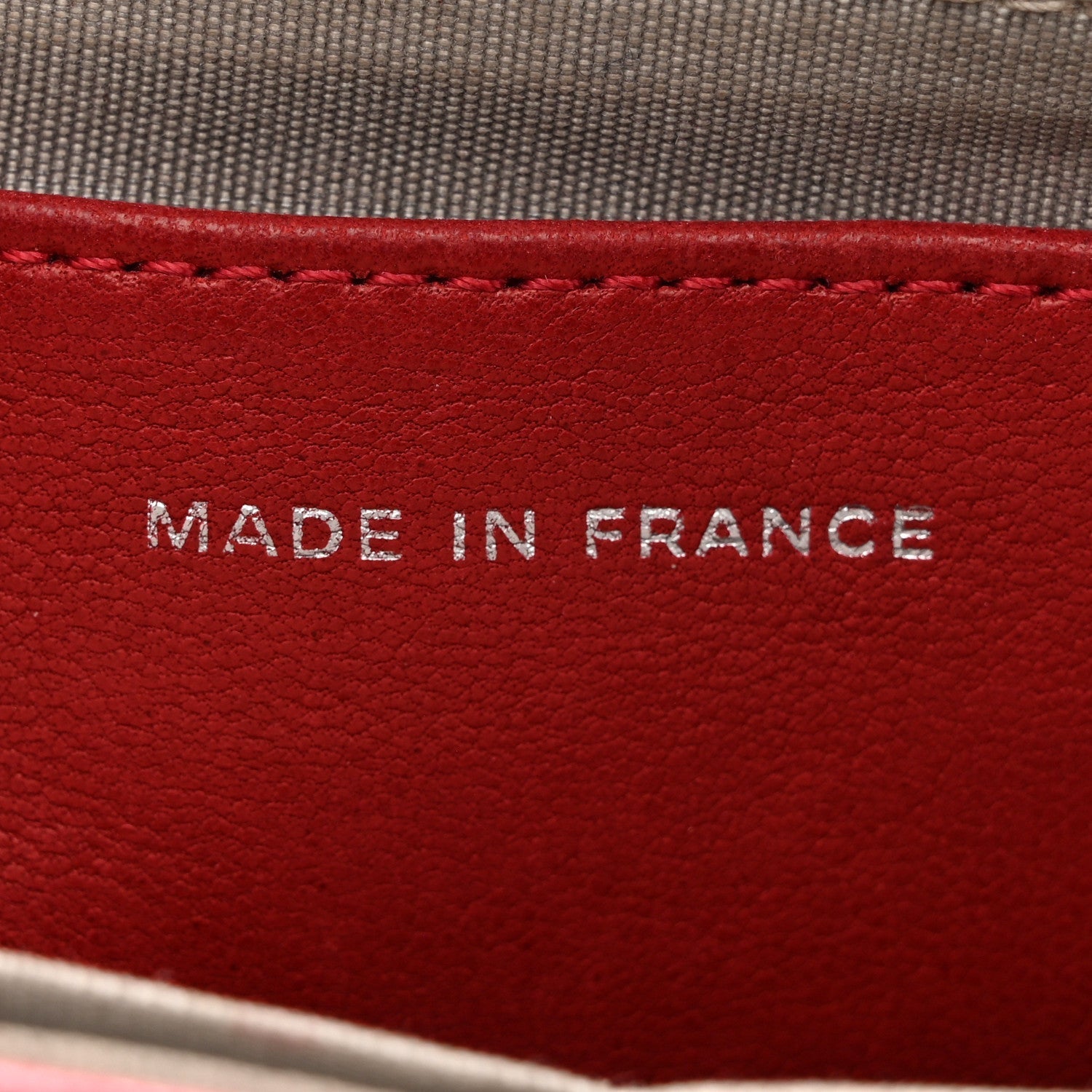 Lambskin Half Moon Wallet On Chain WOC Red