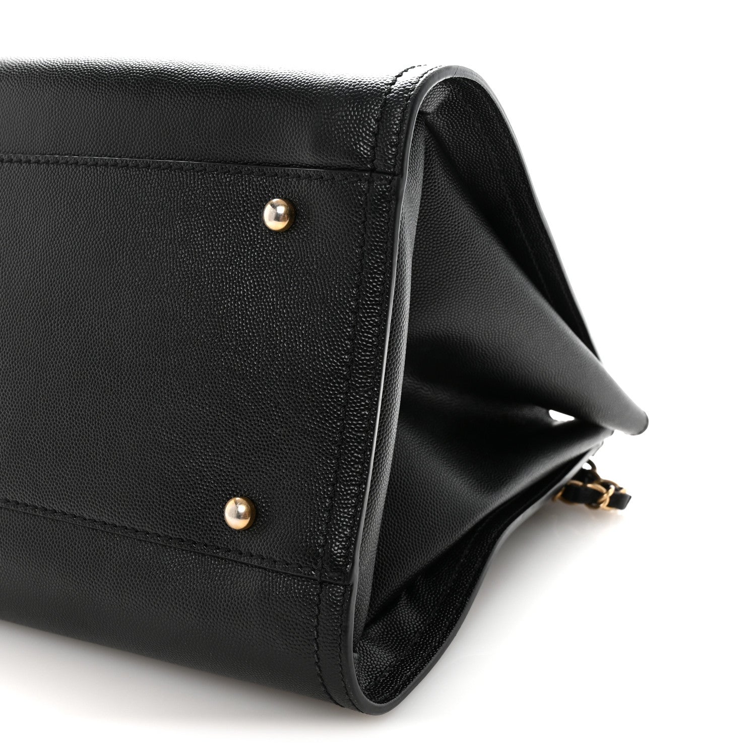 Caviar Small Studded Deauville Tote Black