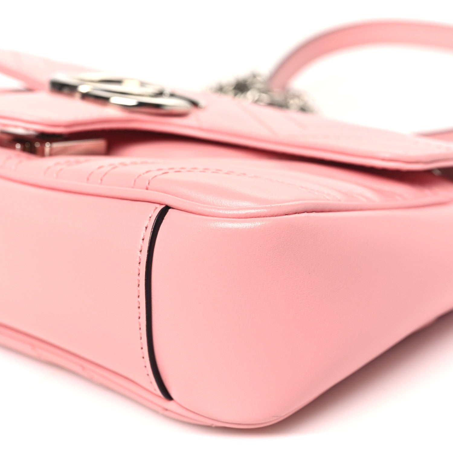 Calfskin Matelasse Mini GG Marmont Shoulder Bag  Wild Rose