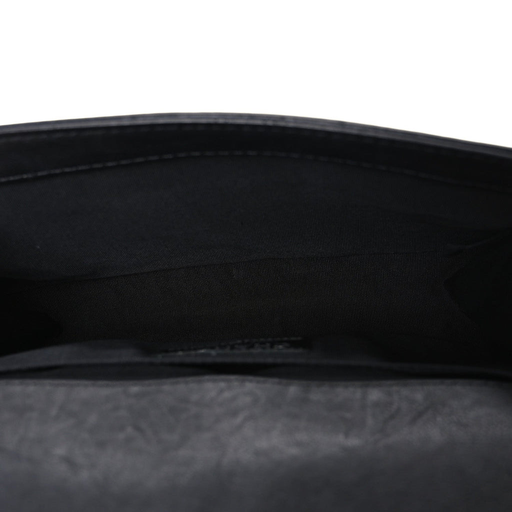 Calfskin Quilted Metal Embellished Paris Dallas Medium Boy Flap Black