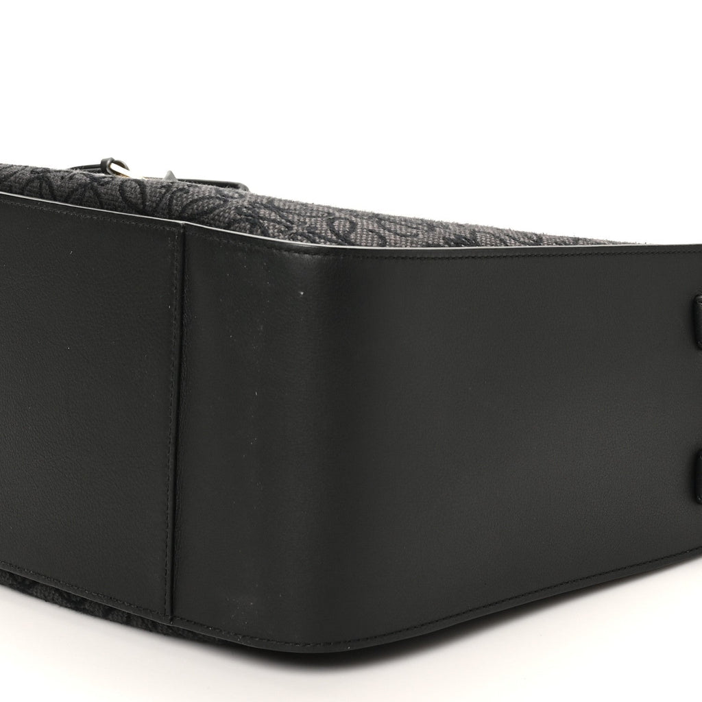 Jacquard Anagram Calfskin Small Hammock Shoulder Bag Black Charcoal