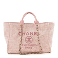 Lurex Boucle Deauville Medium Tote Pink