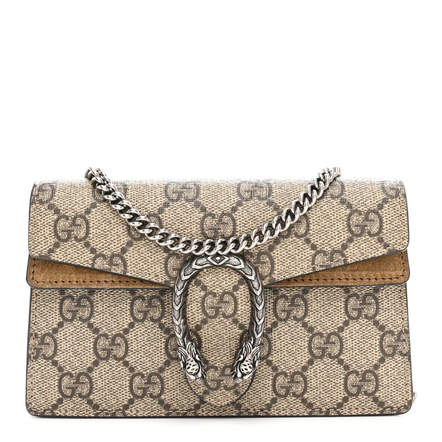 GG Supreme Monogram Super Mini Dionysus Shoulder Bag Taupe