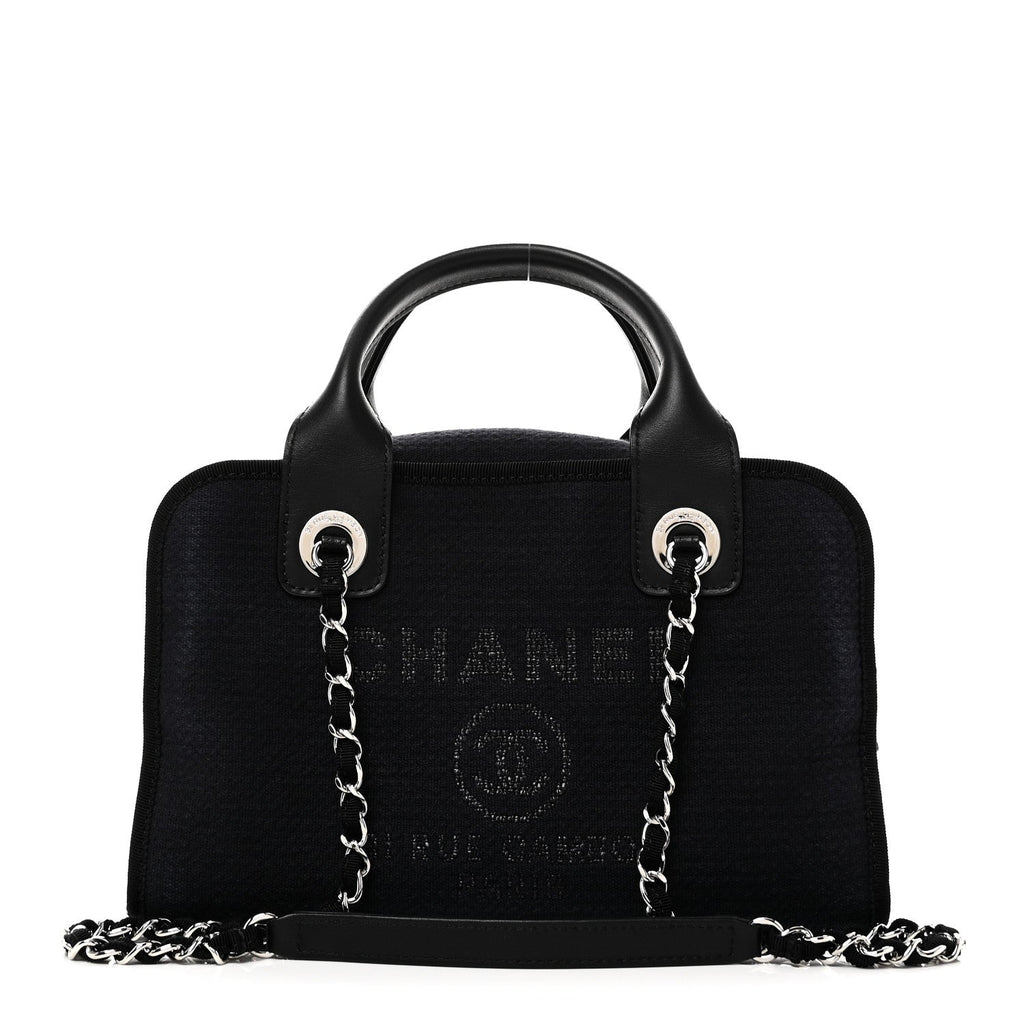 Mixed Fibers Small Deauville Bowling Bag Navy Blue