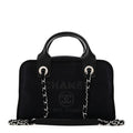 Mixed Fibers Small Deauville Bowling Bag Navy Blue