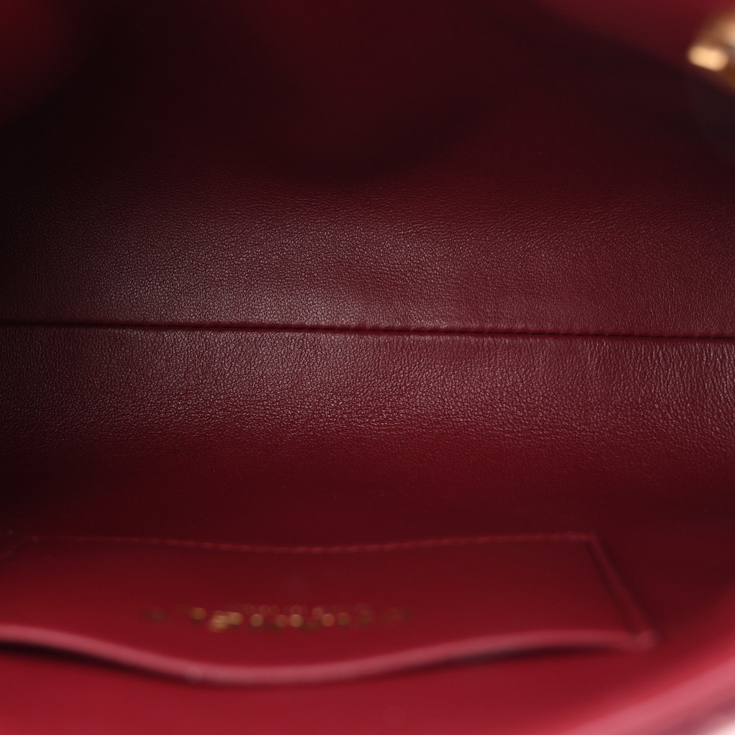 Lambskin Quilted Small Eyes On You Shopping Bag Dark Burgundy