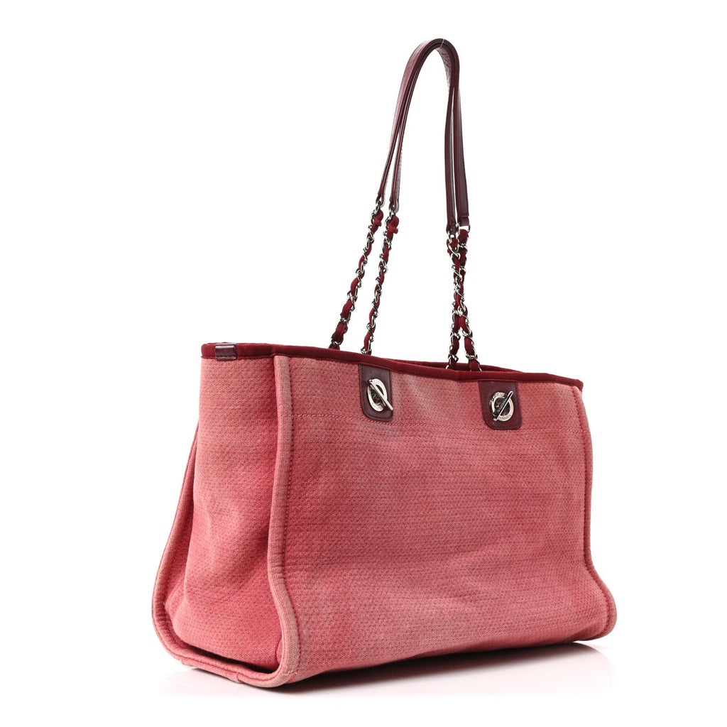 Canvas Small Deauville Tote Red