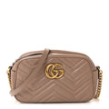 Calfskin Matelasse Small GG Marmont Chain Shoulder Bag Porcelain Rose