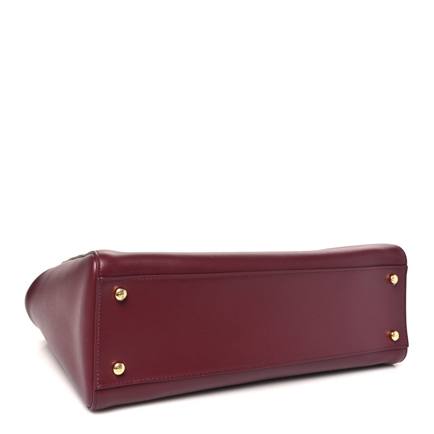 Calfskin Archetype Small Shopping Tote Dark Burgundy