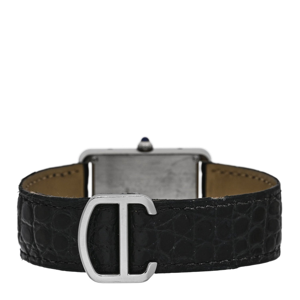 Stainless Steel Alligator 27mm Tank Solo Quartz Watch